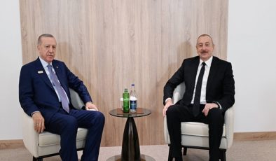 İlham Aliyev Türkiye Cumhurbaşkanı ile görüştü